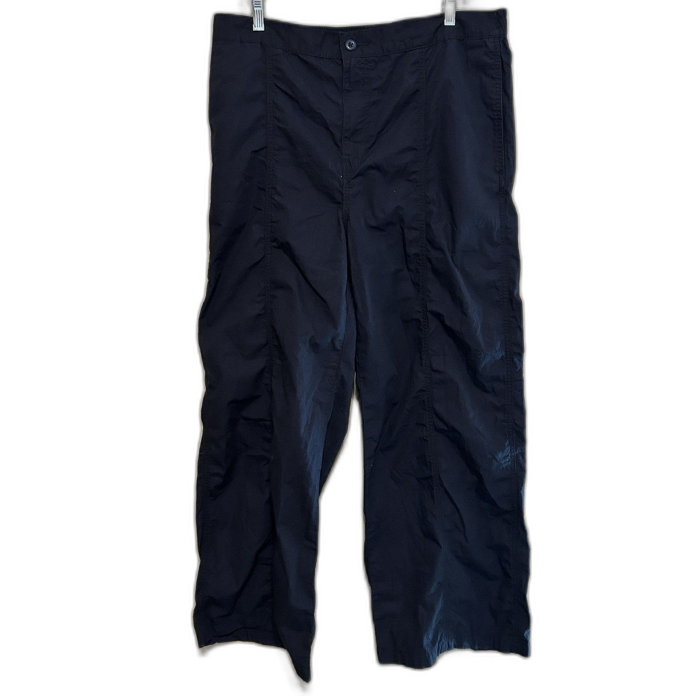Levi's Baggy Parachute Pants Womens XL Black Wide Leg Lightweight 100% Cotton